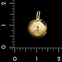 18K Yellow Gold Globe Pendant