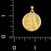 14K Yellow Gold Estate St. Ann Medal