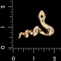 14K Yellow Gold Estate Snake Pin Slide Pendant