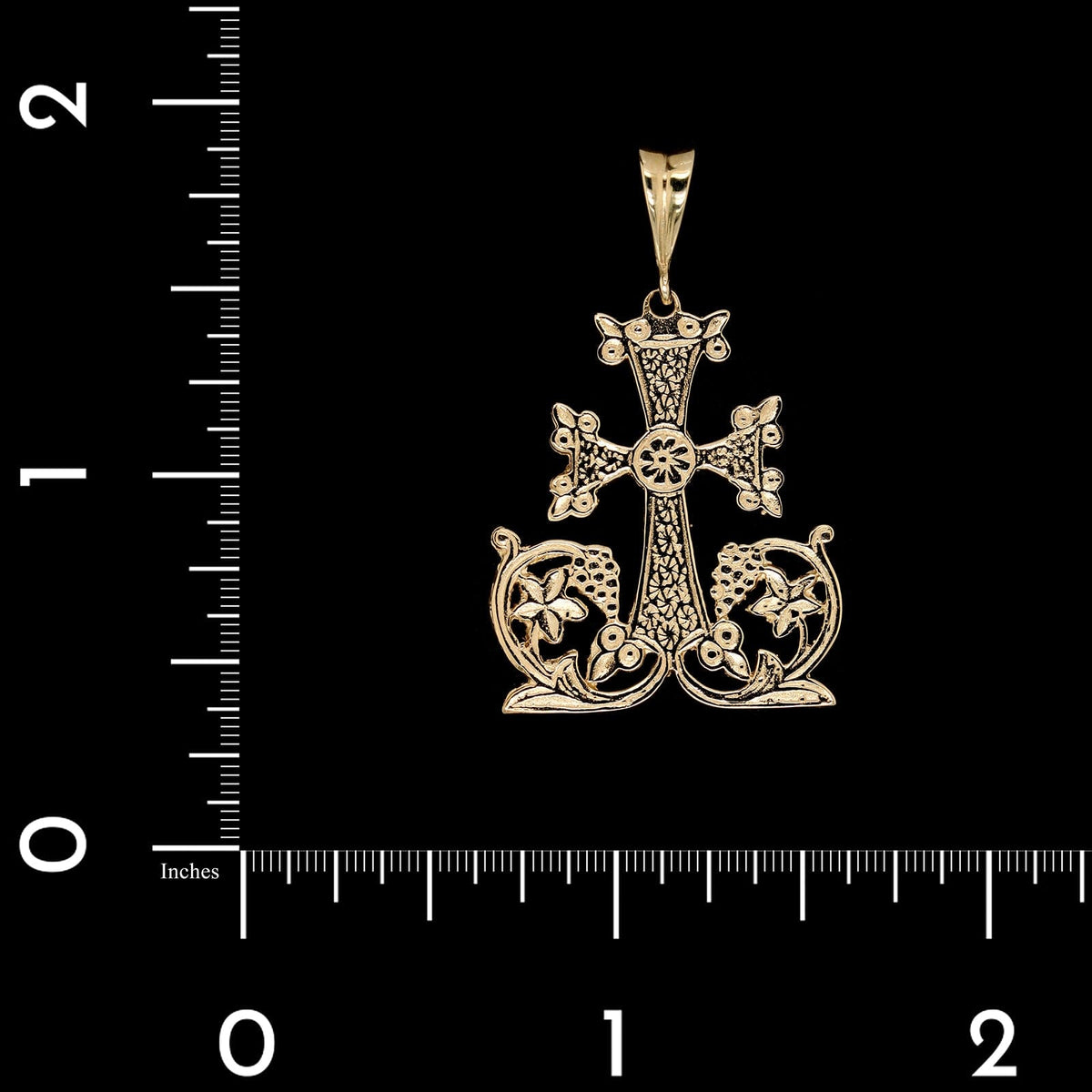 14K Yellow Gold Estate Cross Pendant