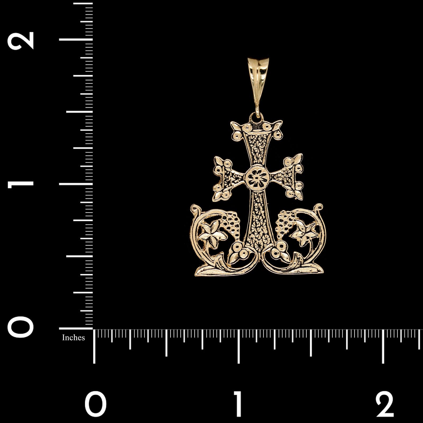 14K Yellow Gold Estate Cross Pendant