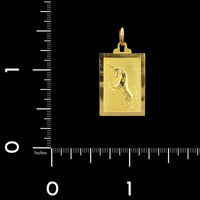 18K Yellow Gold Estate Capricorn Charm