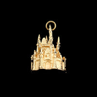 14K Yellow Gold Estate Disney Magic Kingdom Castle Charm