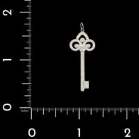 Tiffany & Co. Platinum Estate Diamond Fleur de Lis Key Pendant