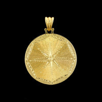 18K Yellow Gold Estate Diamond and Enamel Pisces Zodiac Pendant