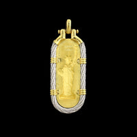 Fred of Paris 18K Yellow Gold Estate and Steel Statue of Liberty Centennial Pendant