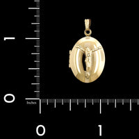 14K Yellow Gold Estate Crucifix Locket