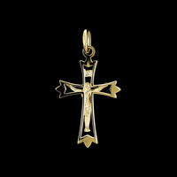 14K Yellow Gold Estate Crucifix