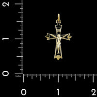 14K Yellow Gold Estate Crucifix