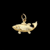 14K Yellow Gold Estate Fish Charm