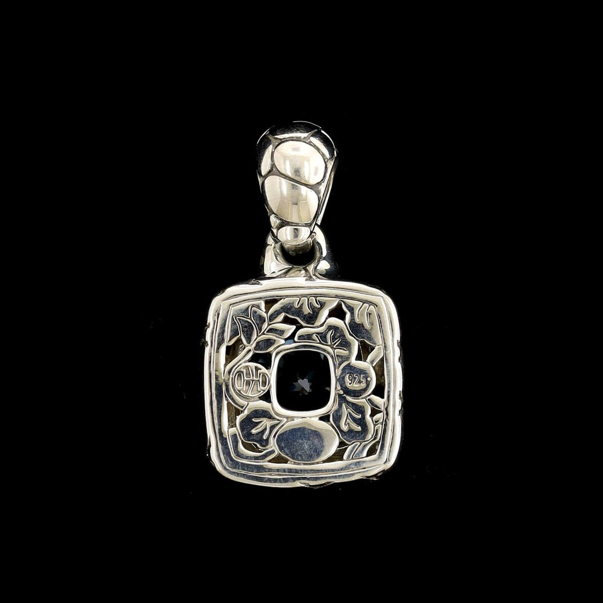 John Hardy Stering Silver Estate Blue Topaz Batu Pendant