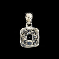 John Hardy Stering Silver Estate Blue Topaz Batu Pendant