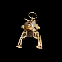 14K Yellow Gold Estate Moon Lander Charm