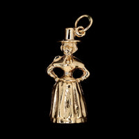 9K Yellow Gold Estate Pilgrim Charm