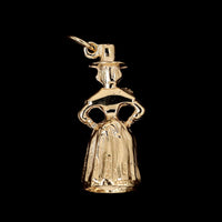 9K Yellow Gold Estate Pilgrim Charm