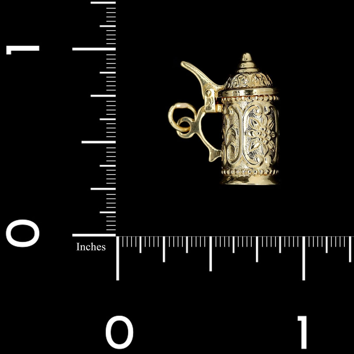 14K Yellow Gold Estate Beerstein Charm