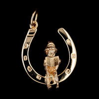 14K Yellow Gold Horseshoe Lucky Charm