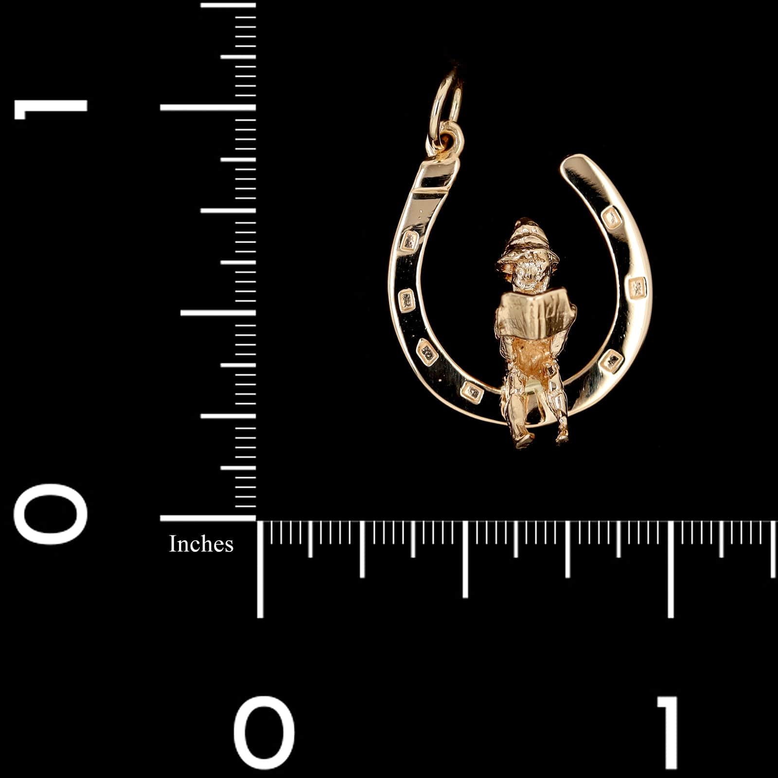 14K Yellow Gold Horseshoe Lucky Charm