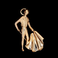 14K Yellow Gold Estate Matador Charm