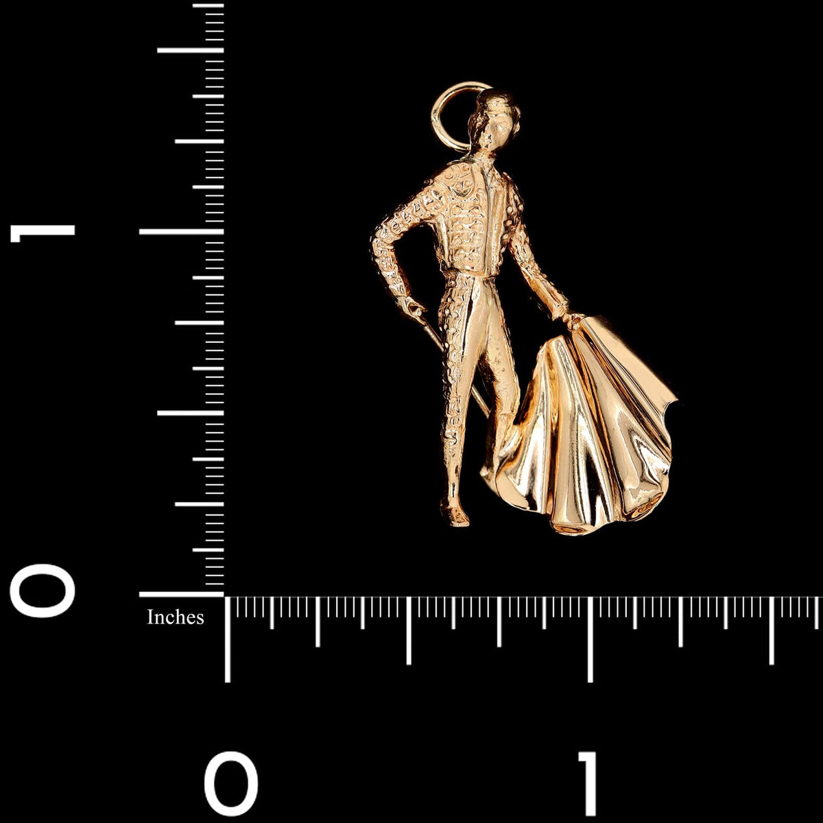14K Yellow Gold Estate Matador Charm