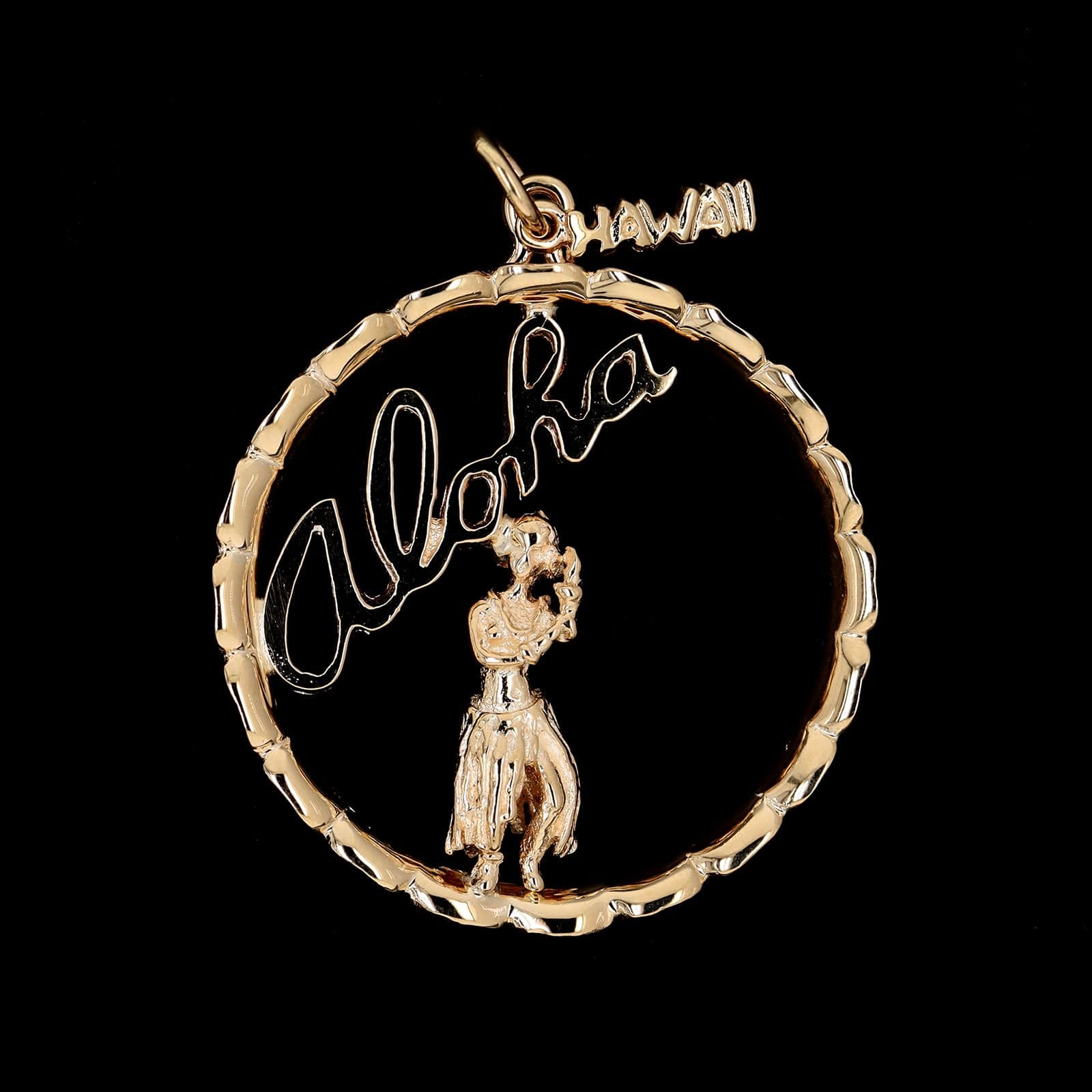 14K Yellow Gold Estate Aloha Hawaii Charm