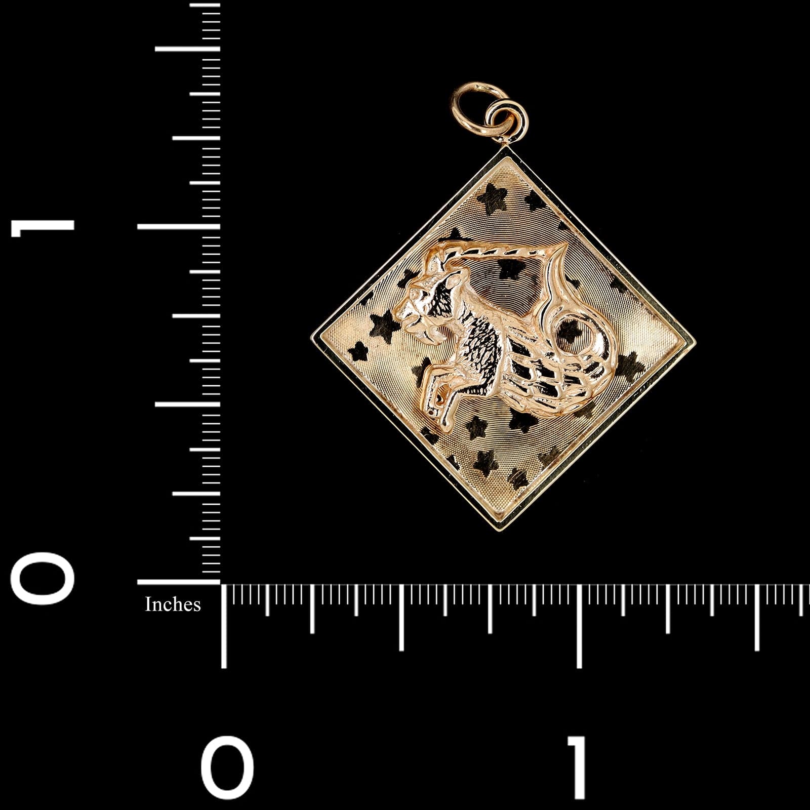 14K Yellow Gold Estate Capricorn Charm