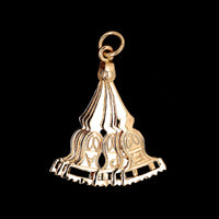 18K Rose Gold Estate Movable Fan Charm