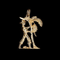 14K Yellow Gold Estate Banana Harvester Charm