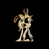 14K Yellow Gold Estate Banana Harvester Charm