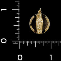 14K Yellow Gold Estate St. Patrick Medal