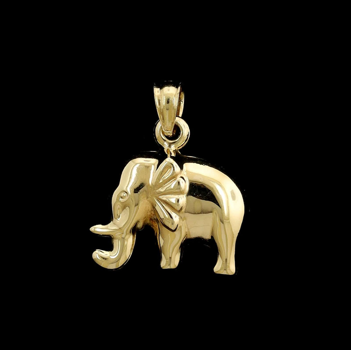 14K Yellow Gold Estate Elephant Charm