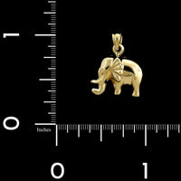 14K Yellow Gold Estate Elephant Charm
