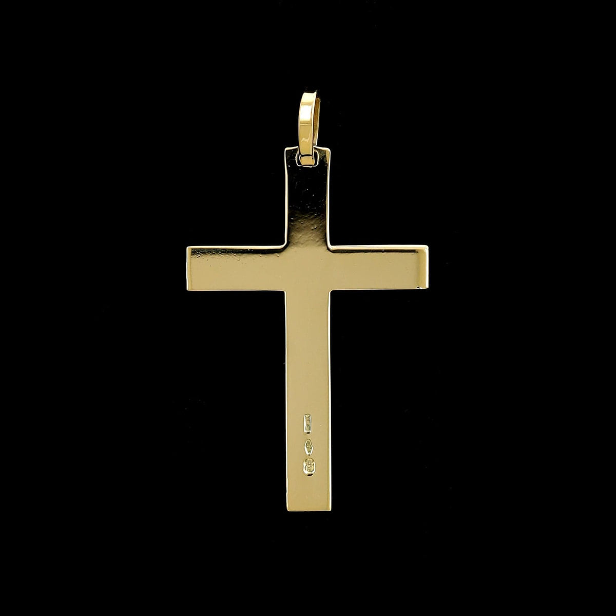 18K Two-tone Gold Estate Cross Pendant