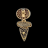18K Yellow Gold Estate Gem-set Slide Pendant