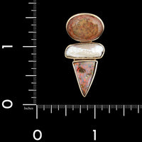18K Yellow Gold Estate Gem-set Slide Pendant