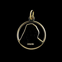18K Yellow Gold Estate Virgin Mary Madonna Medal