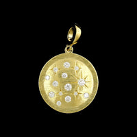 Penny Preville 18K Yellow Gold Estate Diamond Galaxy Medallion