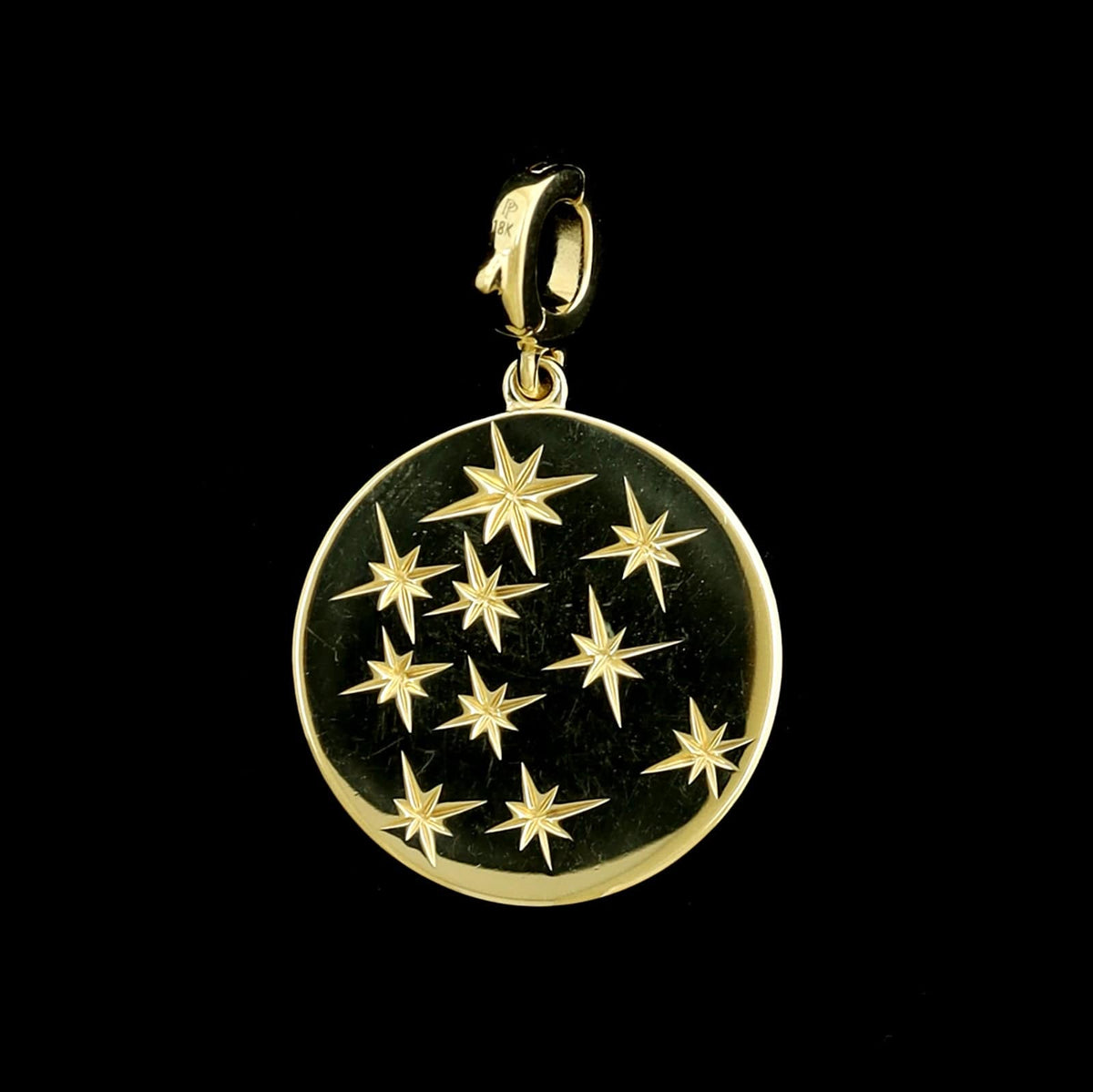 Penny Preville 18K Yellow Gold Estate Diamond Galaxy Medallion
