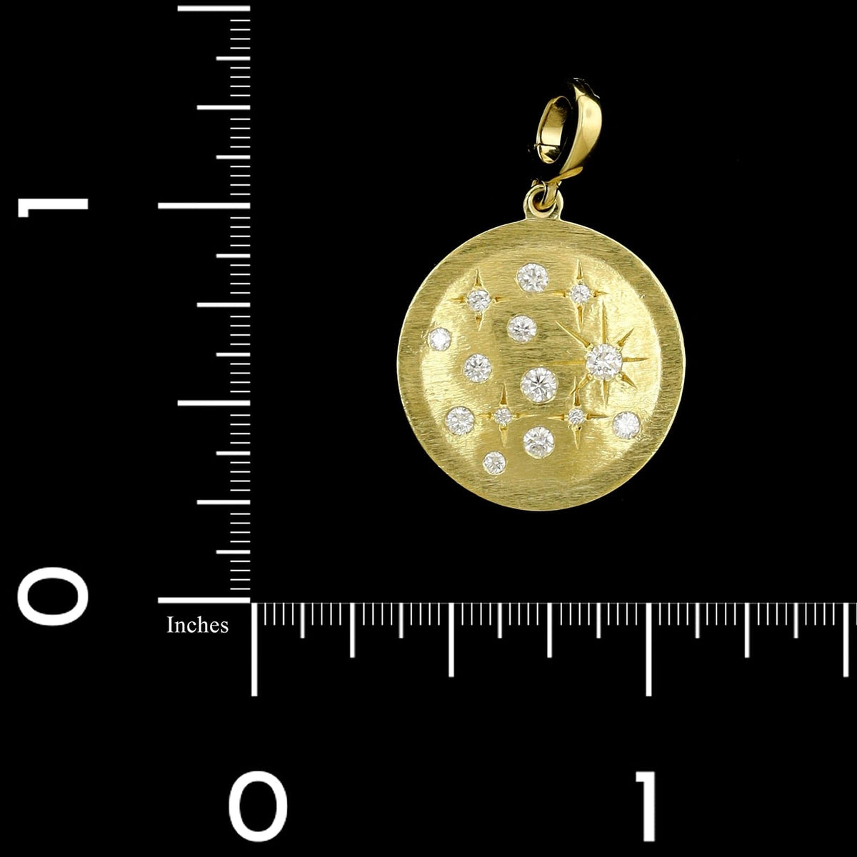Penny Preville 18K Yellow Gold Estate Diamond Galaxy Medallion