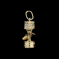 14K Yellow Gold Estate Water Well Charm