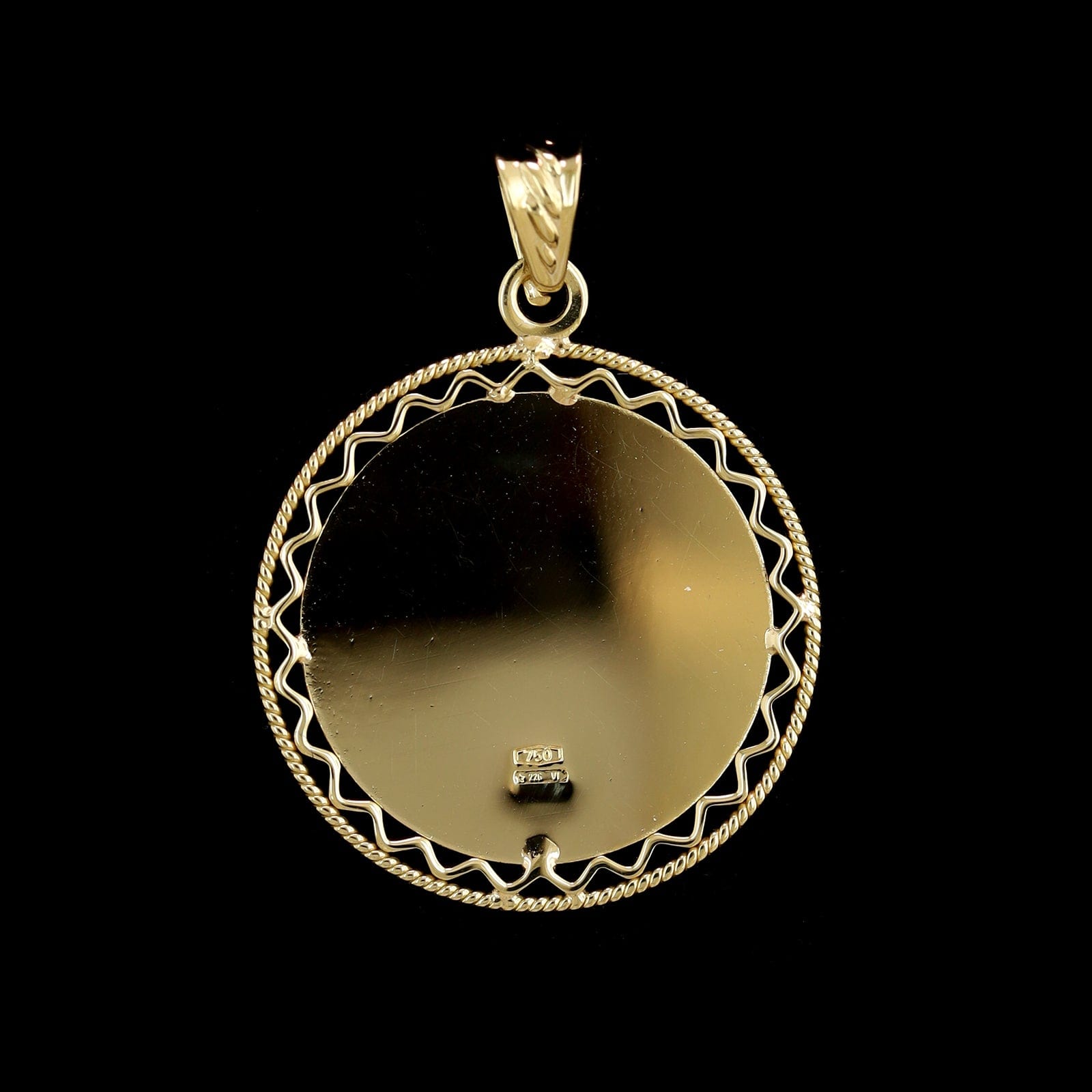 18K Yellow Gold Estate Madonna Virgin Mary Medal