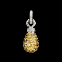 Chantecler 18K Two-tone Gold Estate Yellow Sapphire and Diamond Joyful Charm