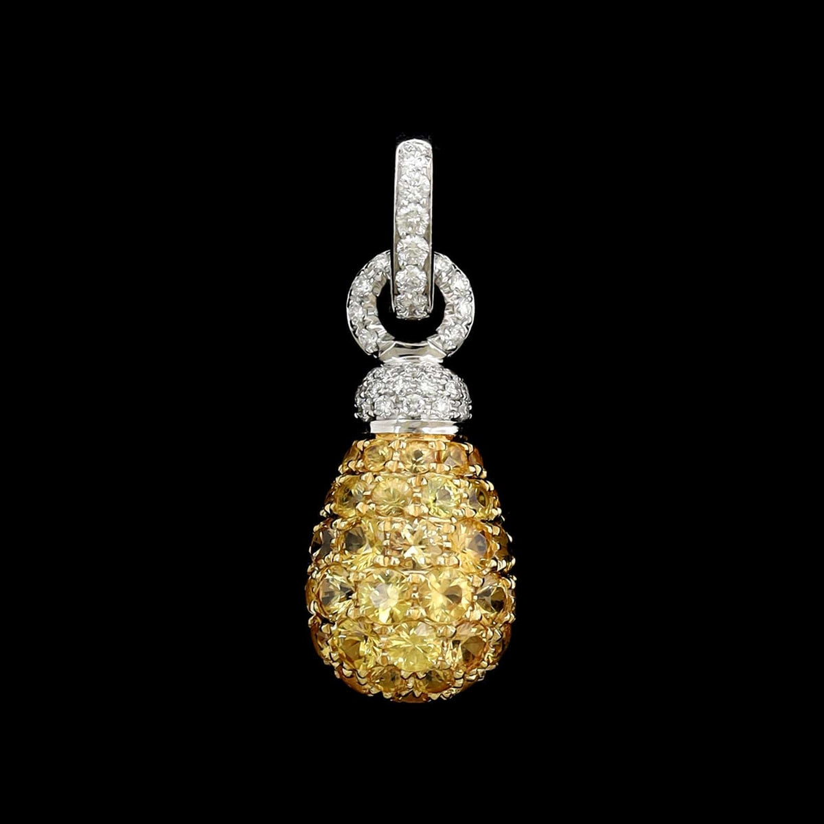 Chantecler 18K Two-tone Gold Estate Yellow Sapphire and Diamond Joyful Charm
