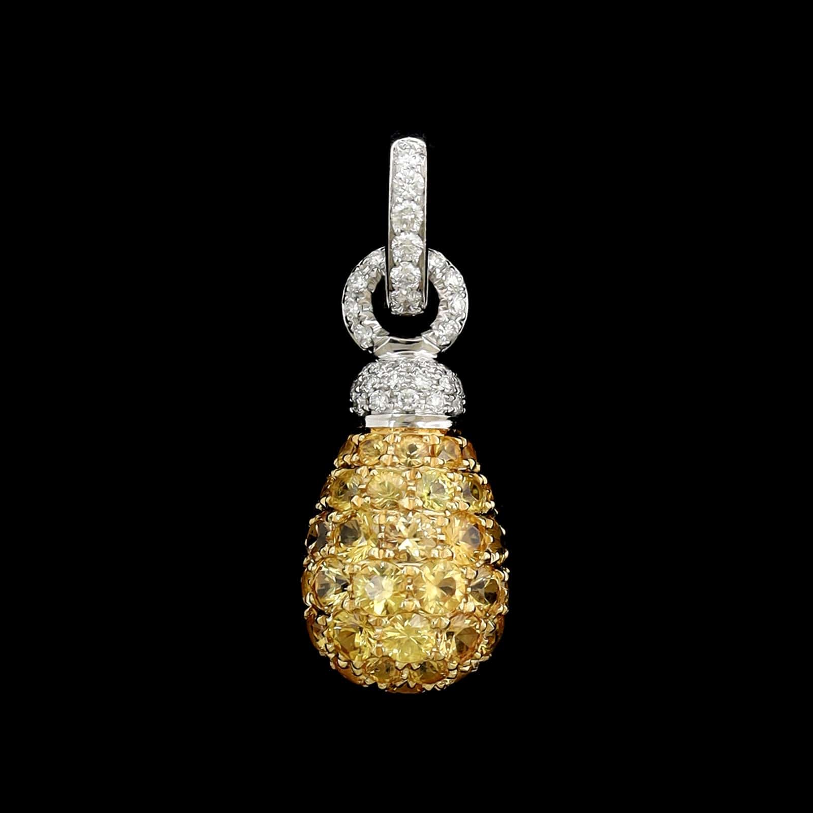 Chantecler 18K Two-tone Gold Estate Yellow Sapphire and Diamond Joyful Charm