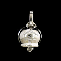 Chantecler 18K White Gold Estate Rock Crystal and Diamond Campanella Charm