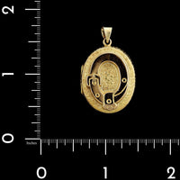 Vintage 14K Yellow Gold Victorian Hand Engraved Locket