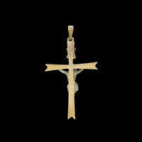 14K Two-tone Gold Estate Crucifix Cross Pendant