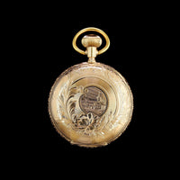 14K Yellow Gold Estate Engraved Pocket Watch Case Locket