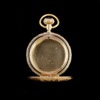 14K Yellow Gold Estate Engraved Pocket Watch Case Locket