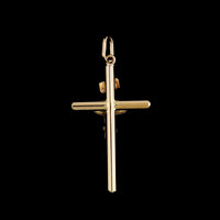18K Yellow Gold Estate Crucifix Cross Pendant